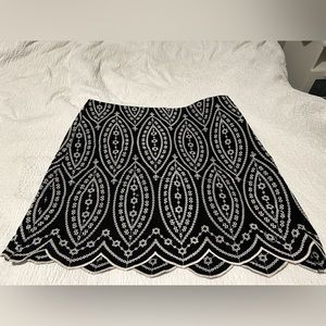 LOFT Embroidered Skirt